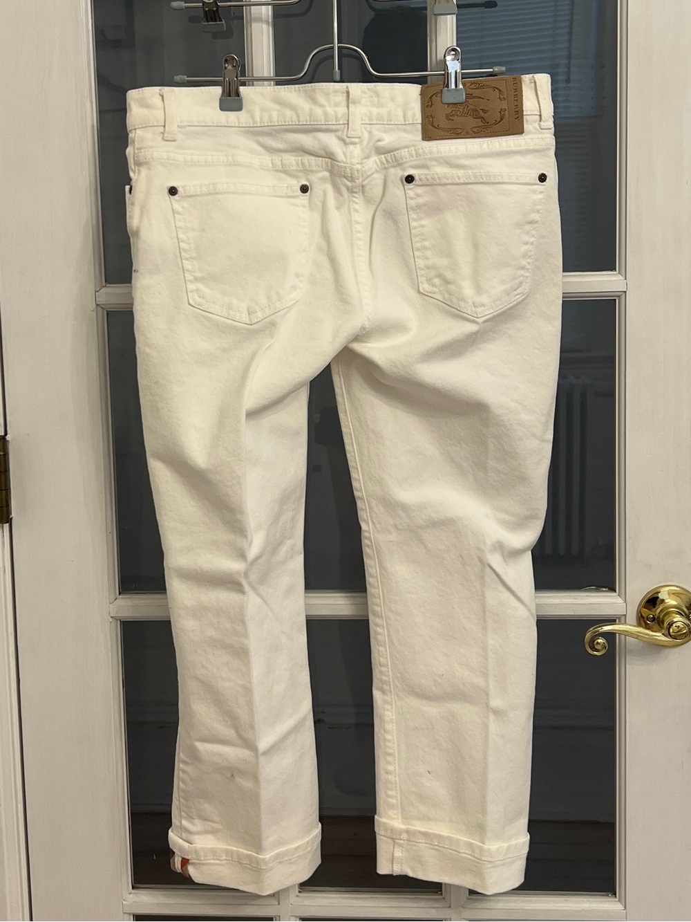 BURBERRY Women’s White Straight Leg Jeans Size 10 - Picture 2 of 5